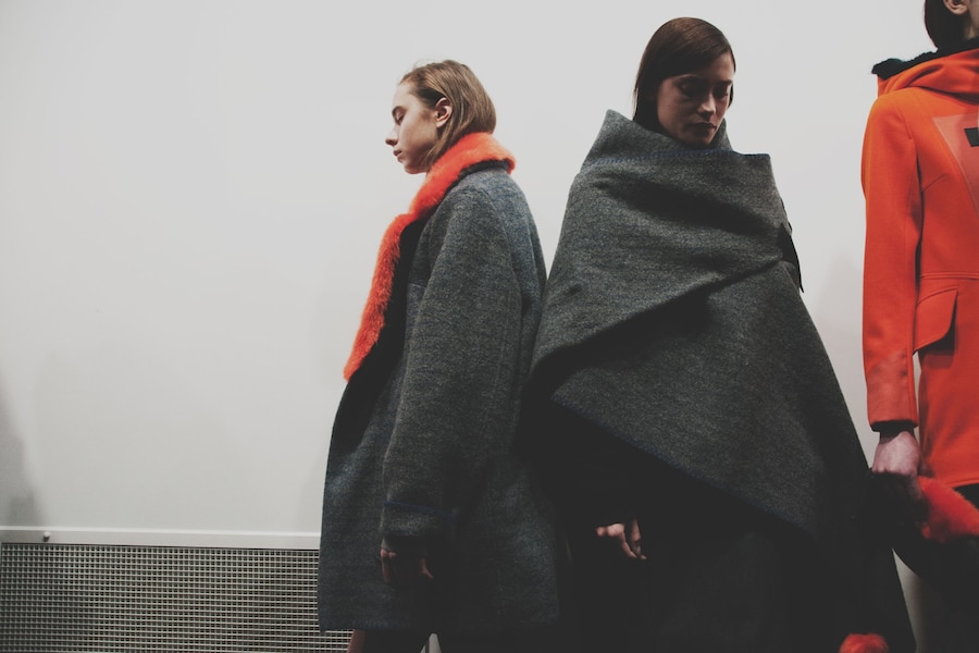 Christopher Raeburn AW15 Womenswear Dazed backstage blanket 7
