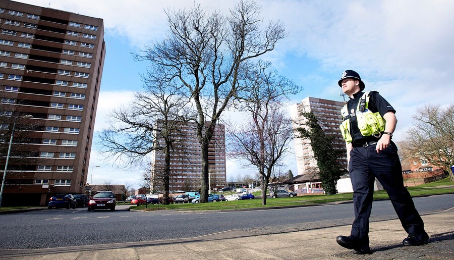 Police officers taser UK