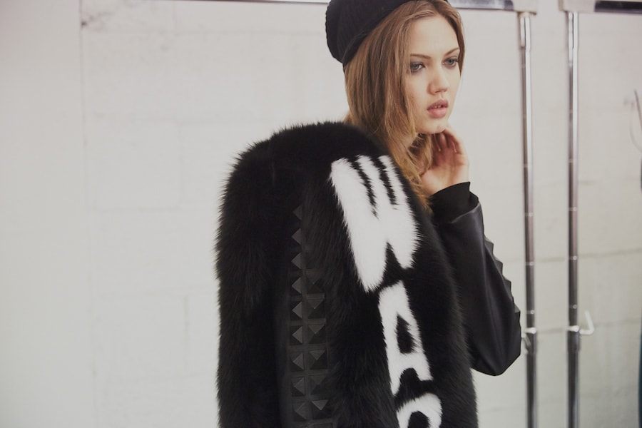 Philipp Plein AW15, backstage, Milan, Womenswear WAR scarf 12