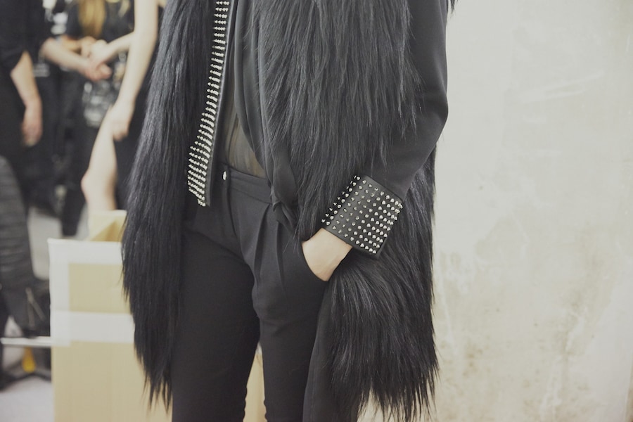 Philipp Plein AW15 backstage Womenswear studded cuff leather 17
