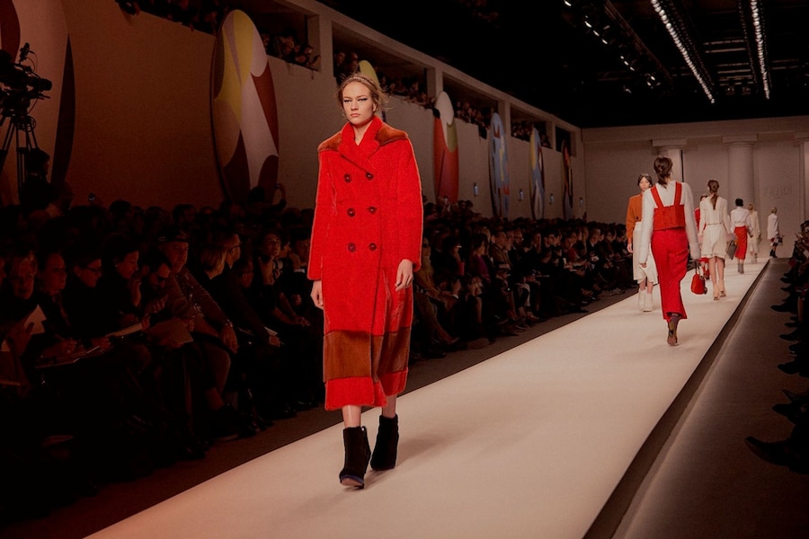 Fendi AW15, Womenswear, Dazed Red Furry Coat Double Breasted 19