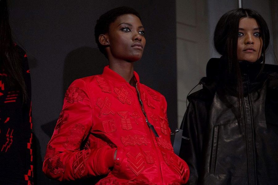 Marcelo Burlon County of Milan AW15 Womenswear red knit 12