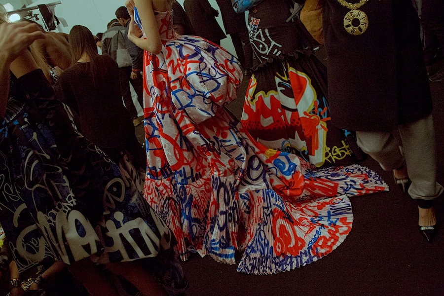 Moschino AW15, Womenswear, Dazed backstage, Milan, 80s 22