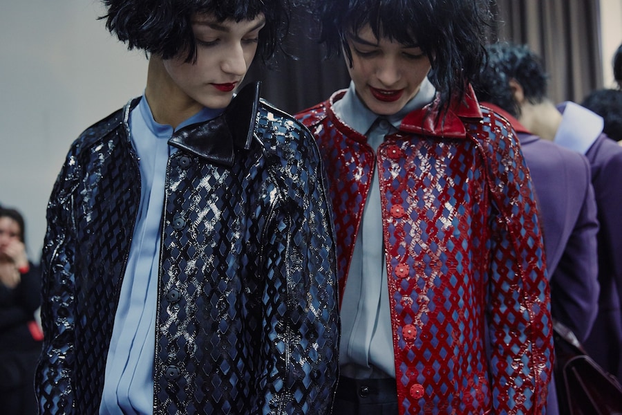 Emporio Armani AW15 Womenswear Dazed backstage vinyl 22