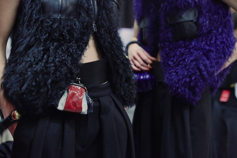 Emporio Armani AW15 Womenswear Dazed backstage lamb wool 23