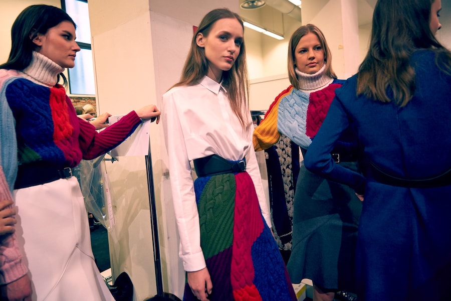 Iceberg AW15 Dazed backstage womenswear high waist skirts 10