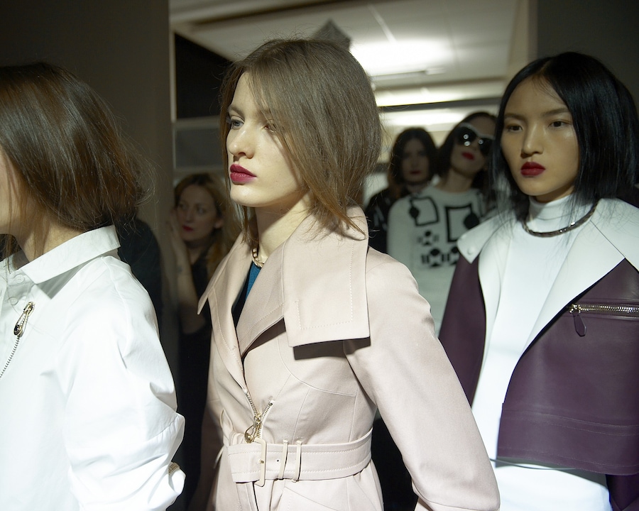 Tod&#39;s AW15, Dazed Digital, womenswear, pink coat, leather 4