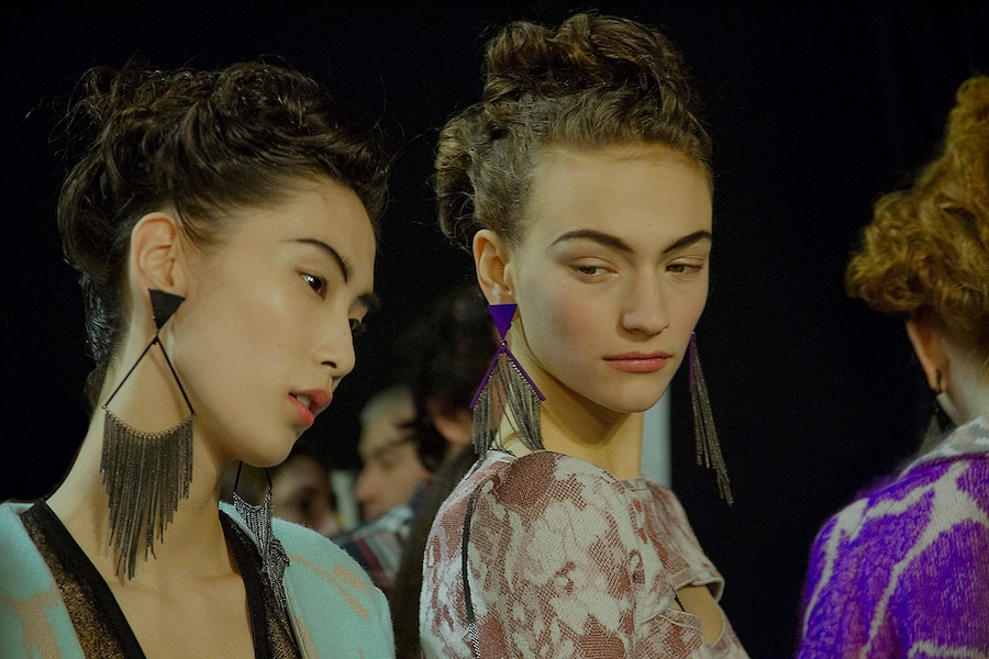 Missoni AW15 Womenswear Dazed backstage earrings marbled 10