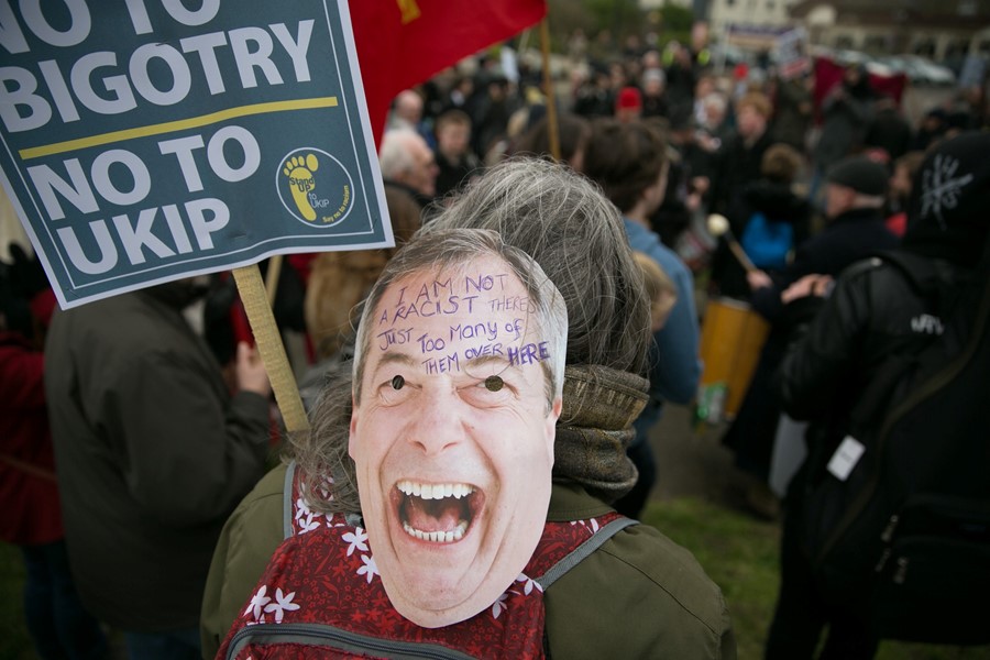 Anti-Nigel Farage UKIP Spring Conference Protest Margate