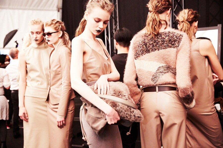Trussardi AW15, Dazed backstage, Milan, Womenswear 12