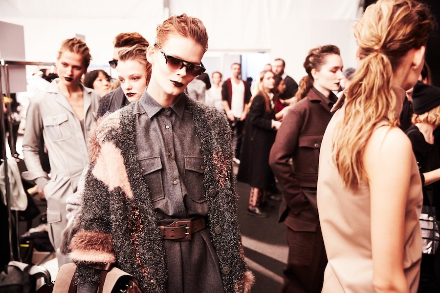 Trussardi AW15, Dazed backstage, Milan, Womenswear 17