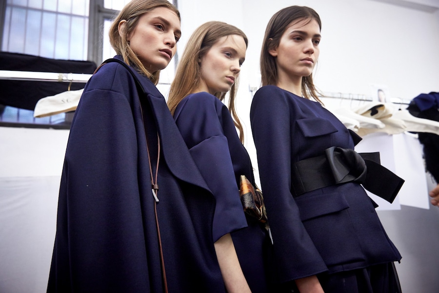 Erika Cavallini AW15 Dazed backstage Womenswear navy 4