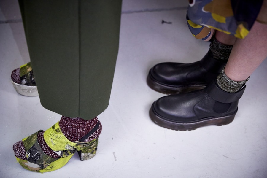 Erika Cavallini AW15 Dazed backstage Womenswear boots detail 21