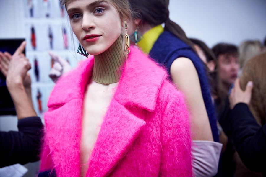 MSGM AW15, Dazed, Womenswear, Pink Fluffy Blazer 9
