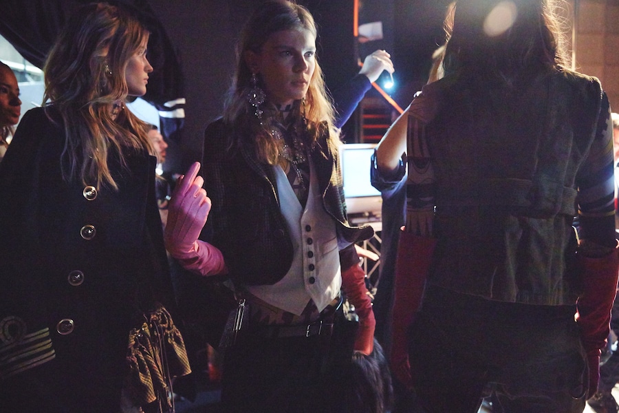 Dsquared2 AW15 Dazed backstage Womenswear new romantics 19