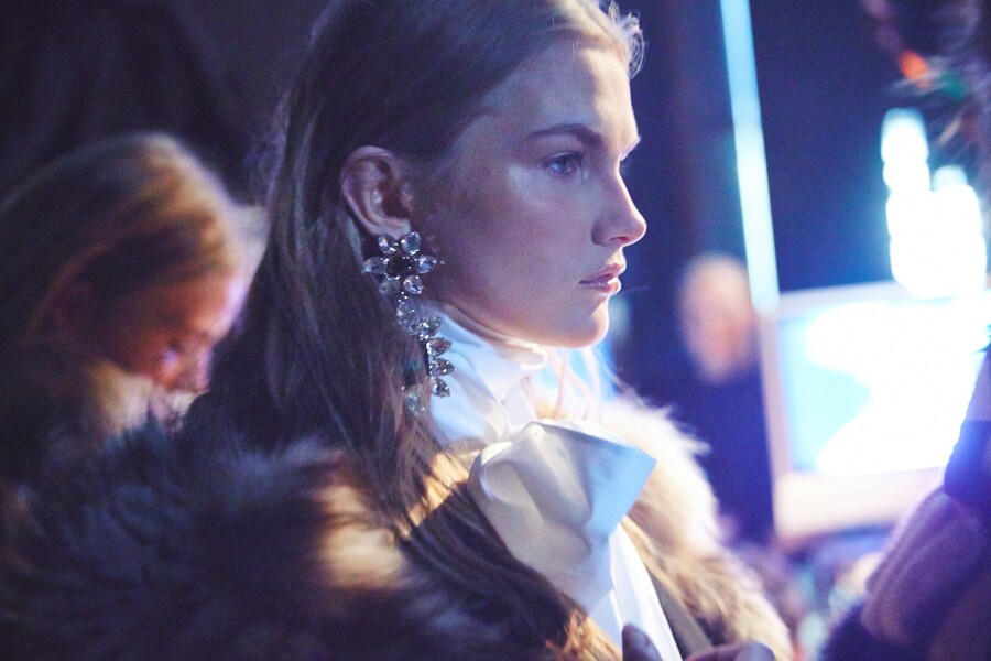 Dsquared2 AW15 Dazed backstage Womenswear earring diamond 15