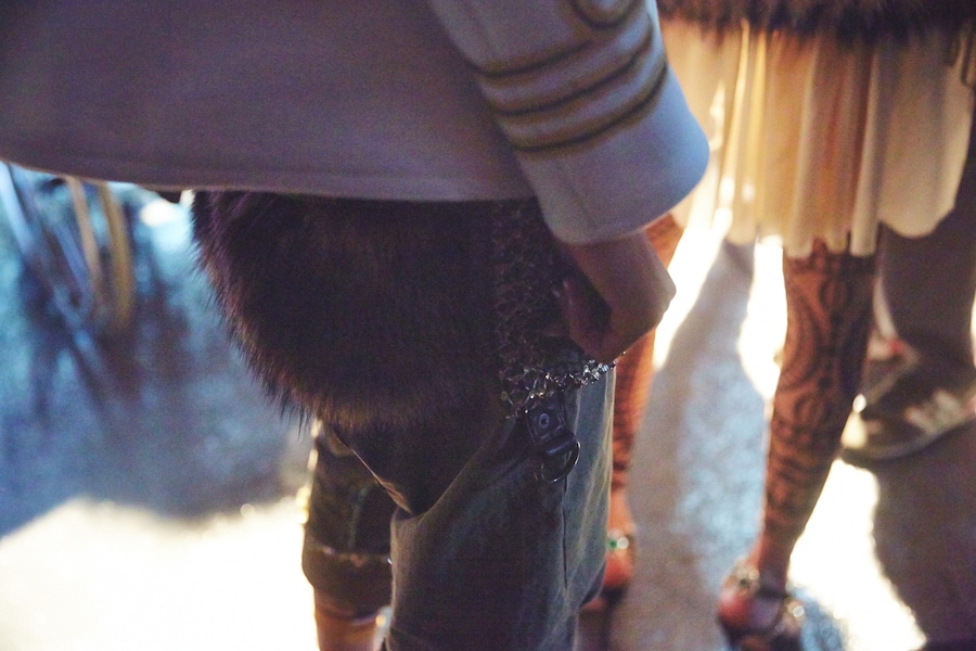 Dsquared2 AW15 Dazed backstage Womenswear sleeve detail 24