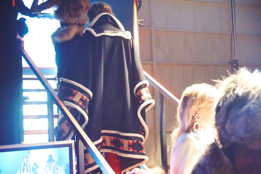 Dsquared2 AW15 Dazed backstage Womenswear poncho tribal 20