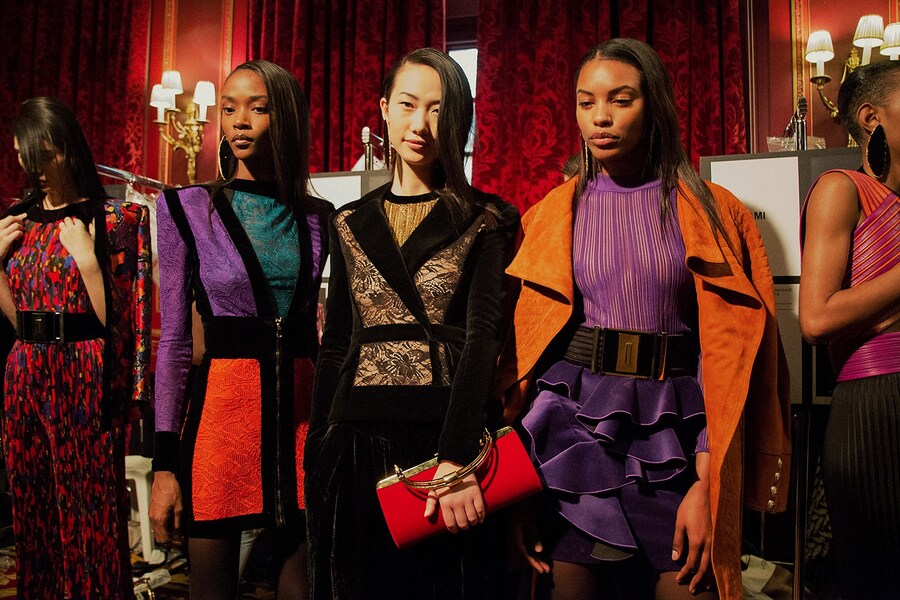 Balmain AW15, Womenswear, Dazed backstage, Paris 4