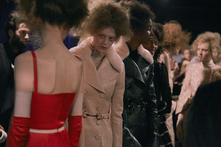 Alexander McQueen AW15 Dazed womenswear Red Crop Leather 21