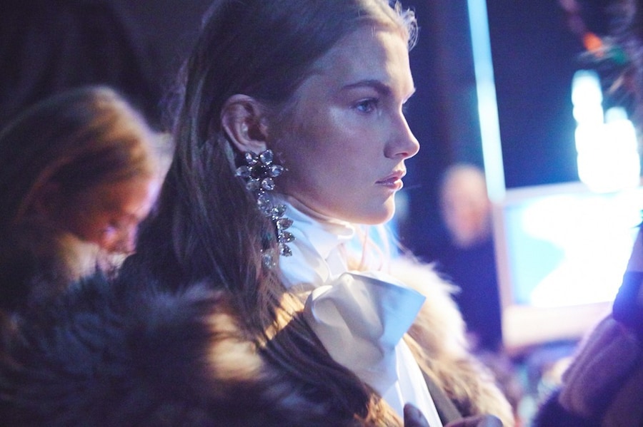 Aneta Pajak backstage at Dsquared2 AW15, Dazed new faces 18