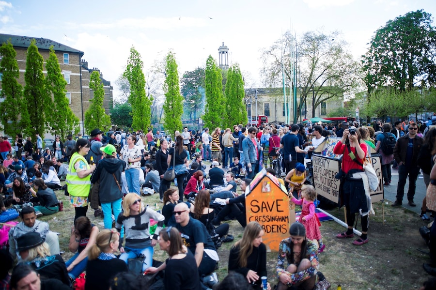 Anti-gentrification protest Reclaim Brixton in London 2