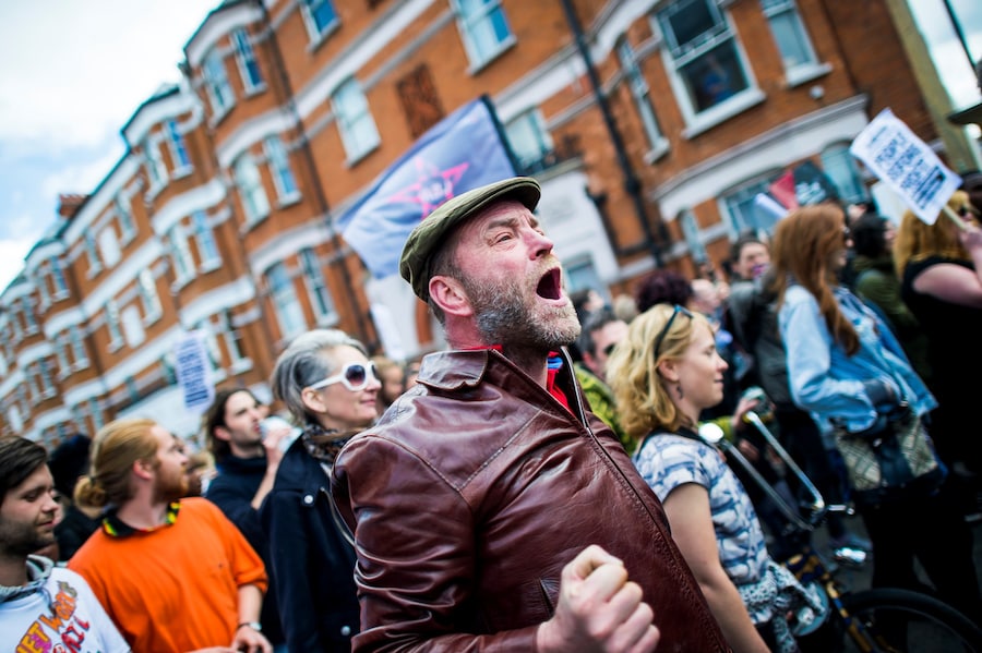 Anti-gentrification protest Reclaim Brixton in London 1
