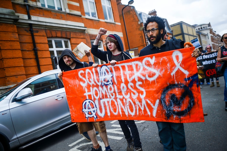 Anti-gentrification protest Reclaim Brixton in London 4