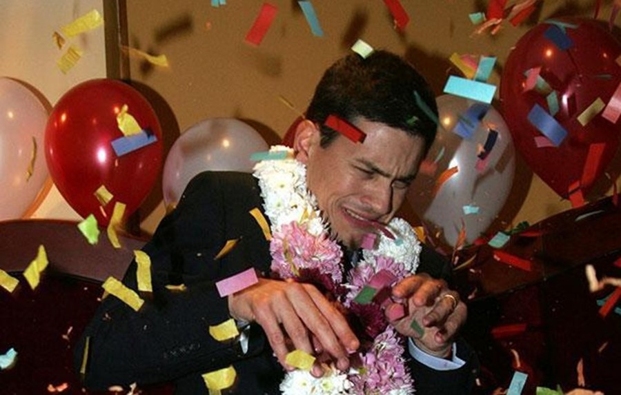 David Miliband scared of balloons