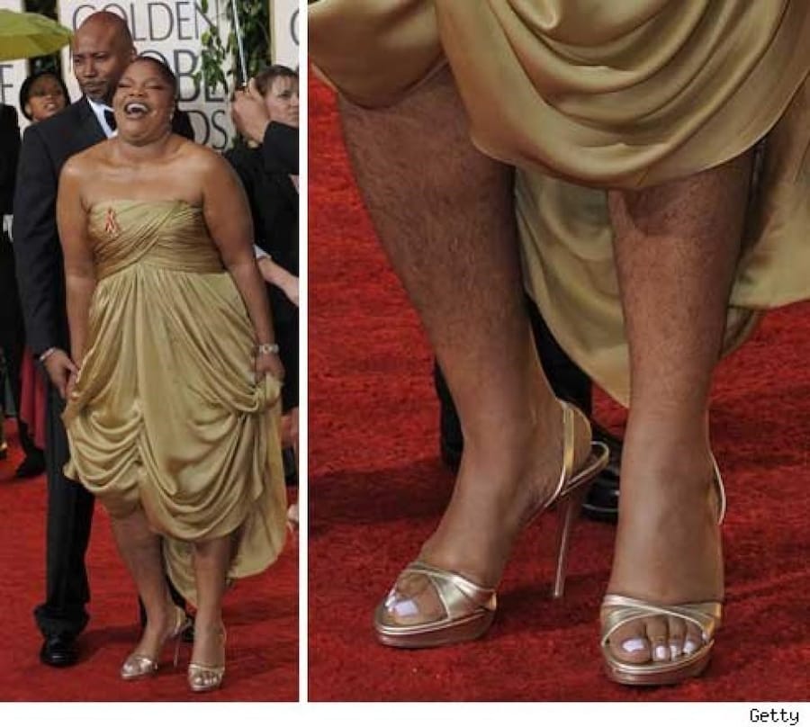 Subversive red carpet looks Mo’Nique golden globes 2010 9 7