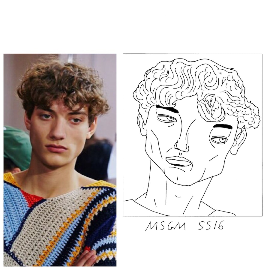MSGM SS16 Milan menswear Illustration Badly Drawn Models 1