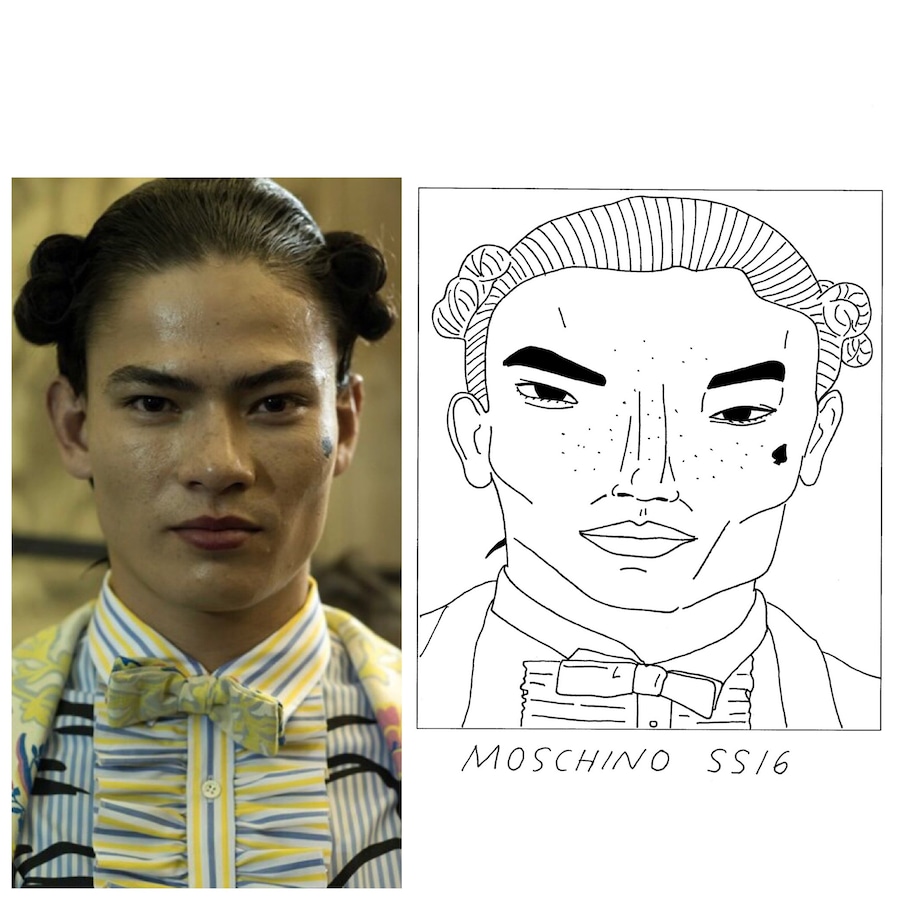 Moschino Milan menswear Illustration Badly Drawn Models 8