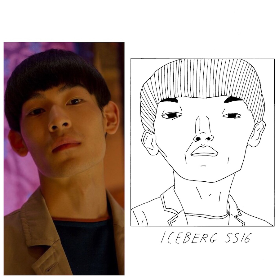 Iceberg SS16 Milan menswear Illustration Badly Drawn Models 13