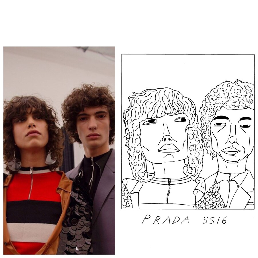 Prada SS16 Milan menswear Illustration Badly Drawn Models 9