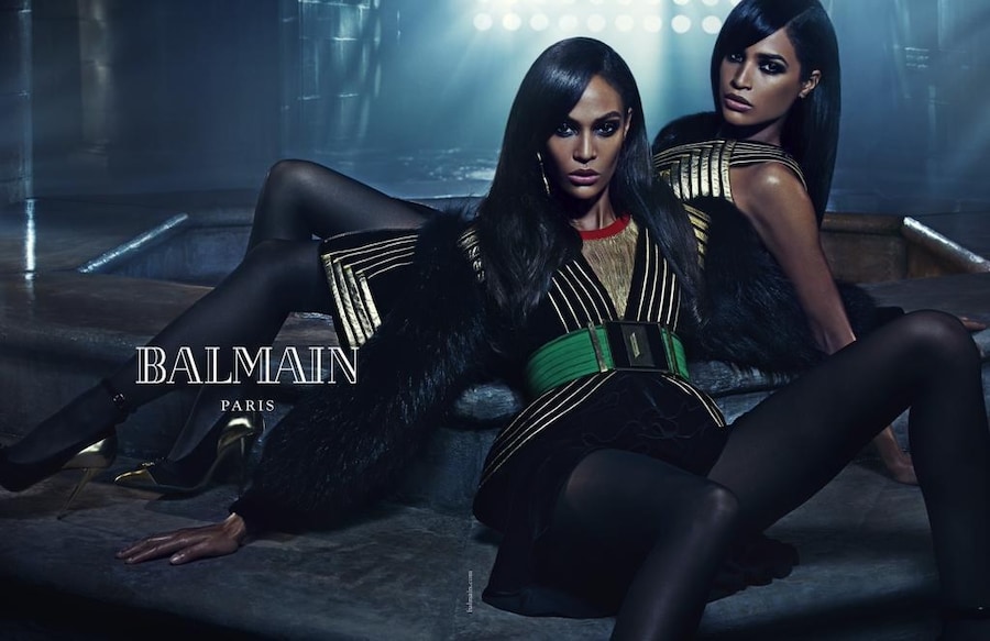 Joan and Erika Smalls for Balmain AW15 2