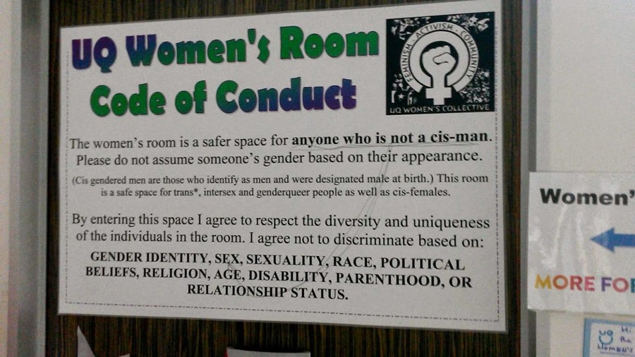 women&#39;s room sign