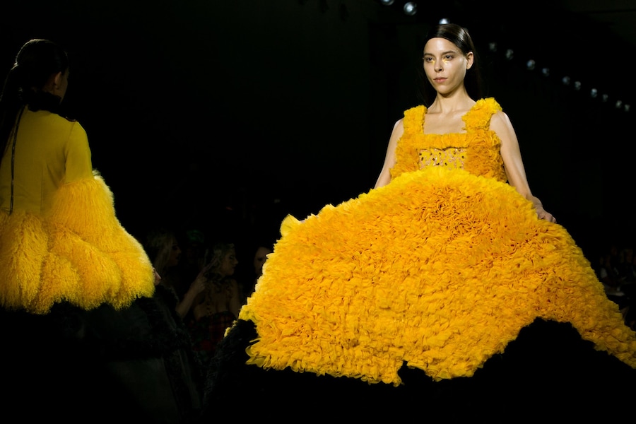 VFiles Made David Ferreira SS16 gown yellow frills 17