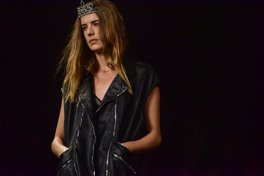 Agyness Deyn Saint Laurent SS16 Princess tiara 7