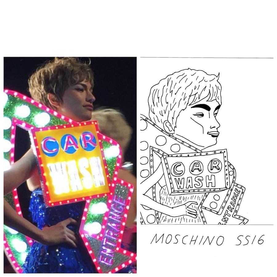Moschino SS16 Badly drawn Models 3