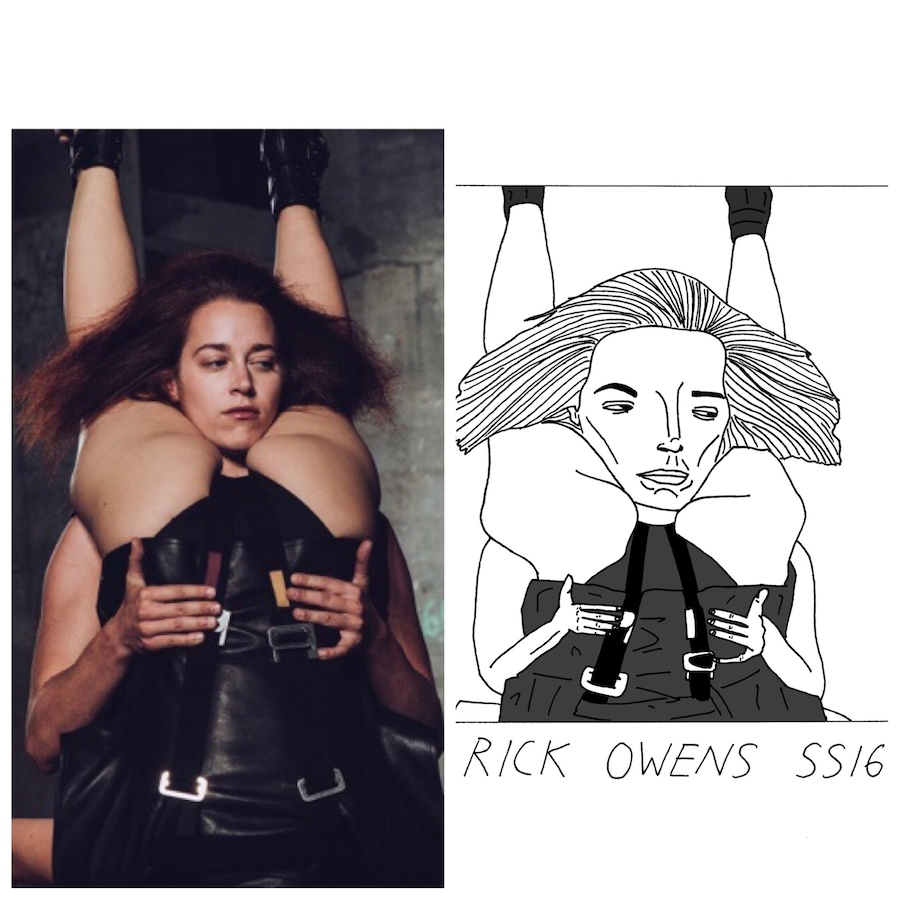 Rick Owens SS16 Badly drawn models 4