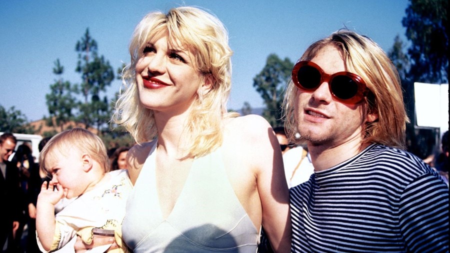 Courtney Love and Kurt Cobain circa 1992
