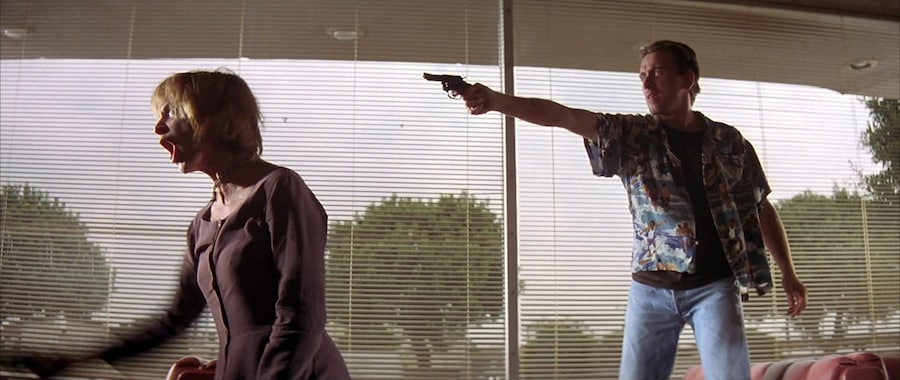 Still from final diner shootout, Pulp Fiction 24