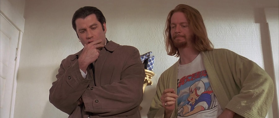 Eric Stoltz in Speed Racer tee, Pulp Fiction 3