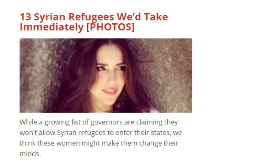 list of hot syrian refugees