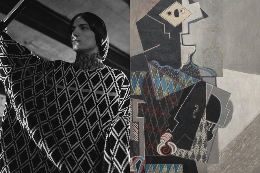 “Harlequin with Violin” by Pablo Picasso (1918) / Raf Simons 1