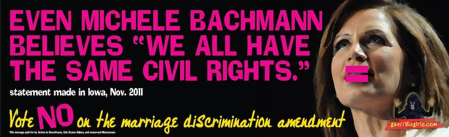 Guerrilla Girls, Even Michele Bachmann Believes “We All Have 4