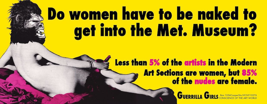 Guerrilla Girls, Do Women have to be Naked to Get Into the M 5