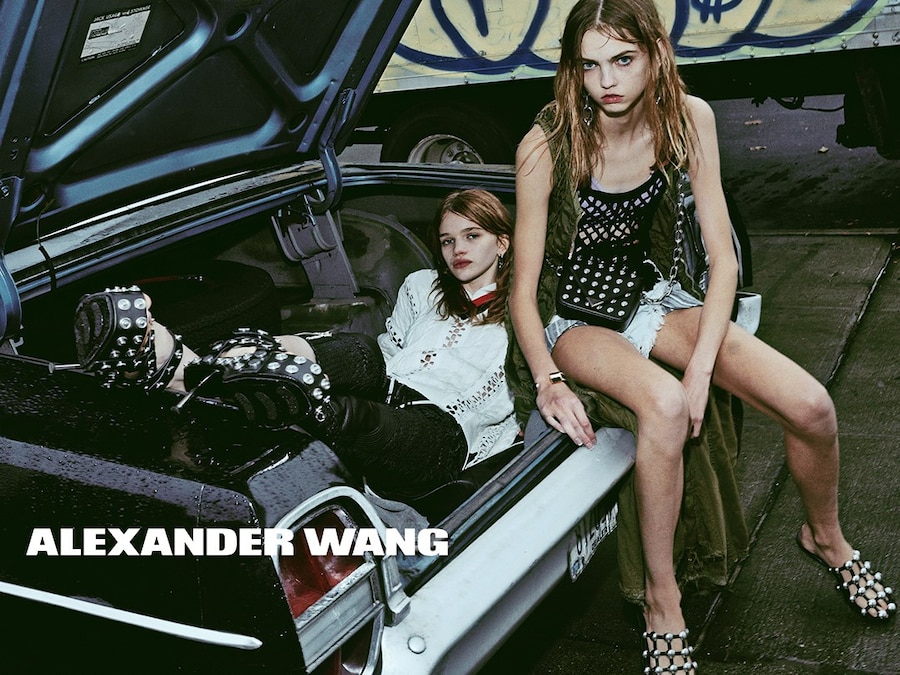 Molly Bair and Stella Lucia for Alexander Wang SS16 campaign 8
