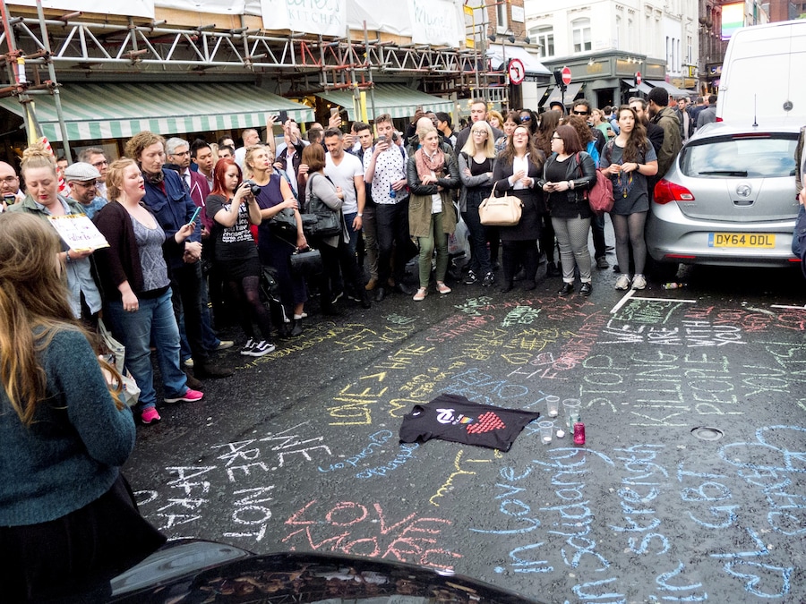 Orlando shooting Soho vigil, photographs by Alice Zoo, Dazed 23