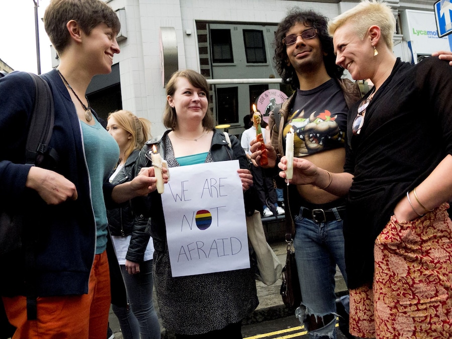 Orlando shooting Soho vigil, photographs by Alice Zoo, Dazed 24